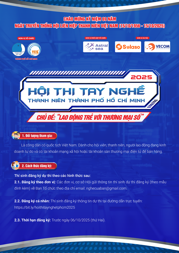 Khởi động Hội thi tay nghề thanh niên Thành phố Hồ Chí Minh năm 2025