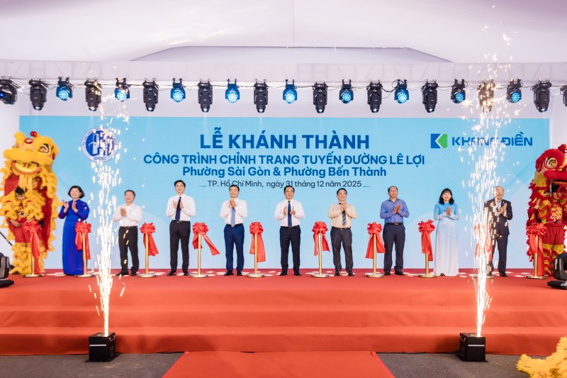 Khang Điền khánh thành công trình chỉnh trang tuyến đường Lê Lợi